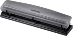 Bostitch Office 3 Hole Punch, 12 Sheet Capacity, All-Metal, Silver