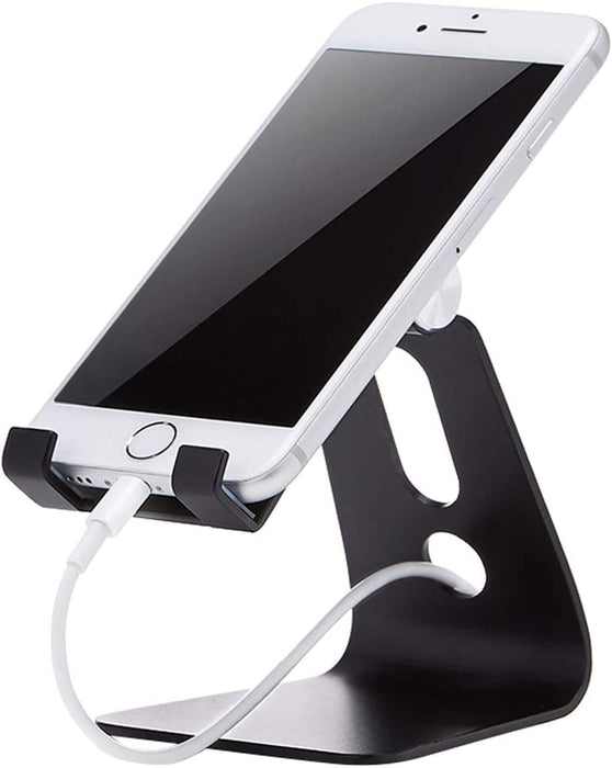Adjustable Aluminum Cell Phone Desk Stand for Iphone and Android, Silver