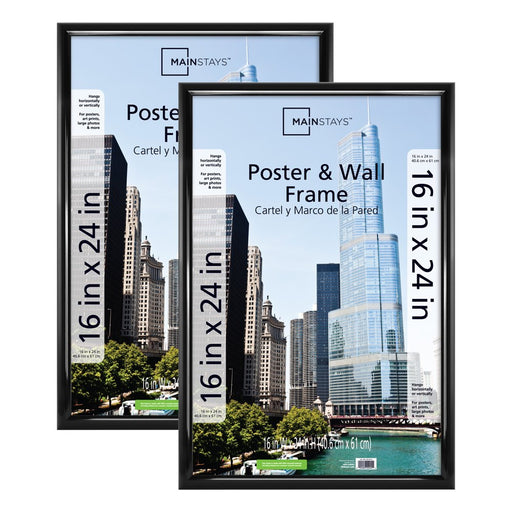 Mainstays 16" X 24" Rounded Picture Frames, Black, Set of 2