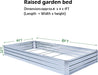 Galvanized Raised Garden Beds for Vegetables Large Metal Planter Box Steel Kit Flower Herb, 8X4X1Ft