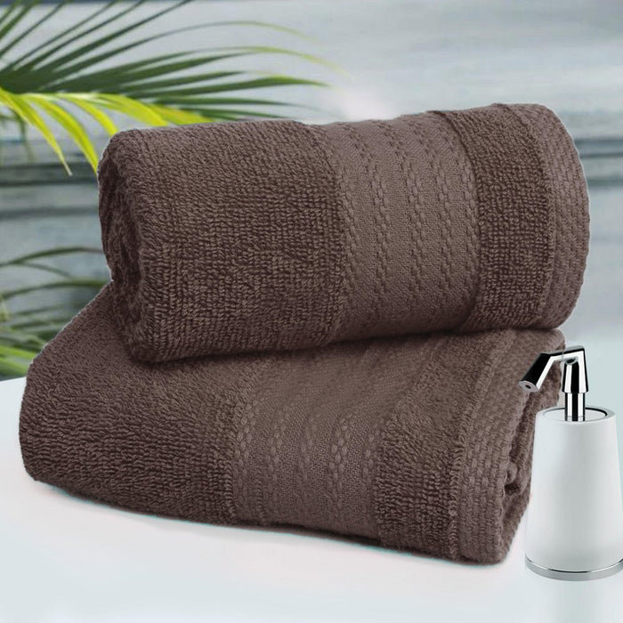 Premium Cotton 4 Pack Bath Towel Set - 100% Pure Cotton - 4 Bath Towels 27X54 - Ideal for Everyday Use - Ultra Soft & Highly Absorbent - Chocolate Brown