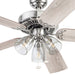 Better Homes & Gardens 52" 5 Blade Satin Nickel Ceiling Fan with 3 Lights