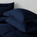 Queen Bed in a Bag 7 Pieces Comforter Set with Comforter and Sheets Navy Blue All Season Bedding Sets with Comforter, Pillow Shams, Flat Sheet, Fitted Sheet and Pillowcases