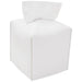 White Tissue Box Cover, PU Leather Square Tissue Box Holder for Living Room/Night Stands/Office/Car/Dining Table Home Decor