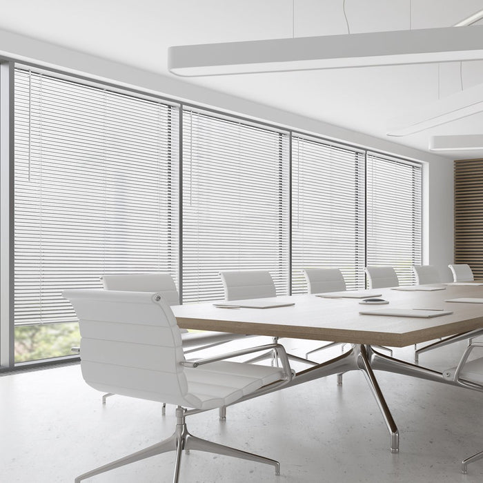 Cordless 1-Inch Vinyl Mini Blinds, Gloss White (Room Darkening) 78"W X 84"H