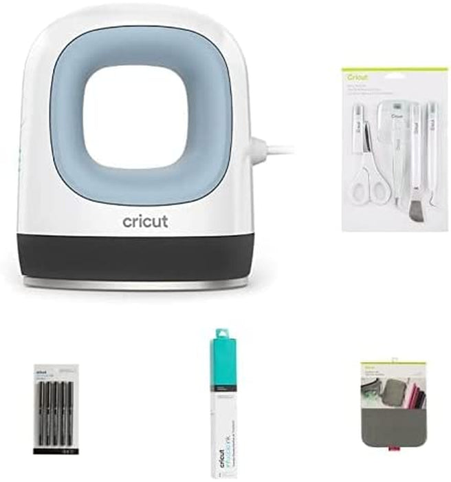 Cricut Easypress Mini Heat Press for Pressing Small Objects like Shoes, Stuffed Animals, Hats & More, 3 Heat Settings & Precision Tip, Ceramic-Coated Heat Plate, Compact & Lightweight, Raspberry