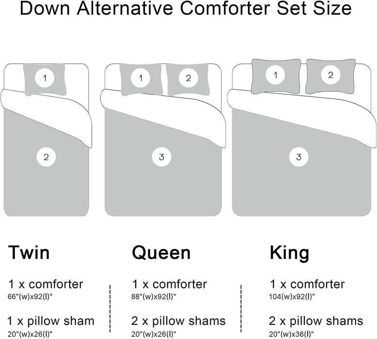 Lightweight Solid Comforter Set (King) with 2 Pillow Shams - 3-Piece Set - Red and Black - down Alternative Reversible Comforter