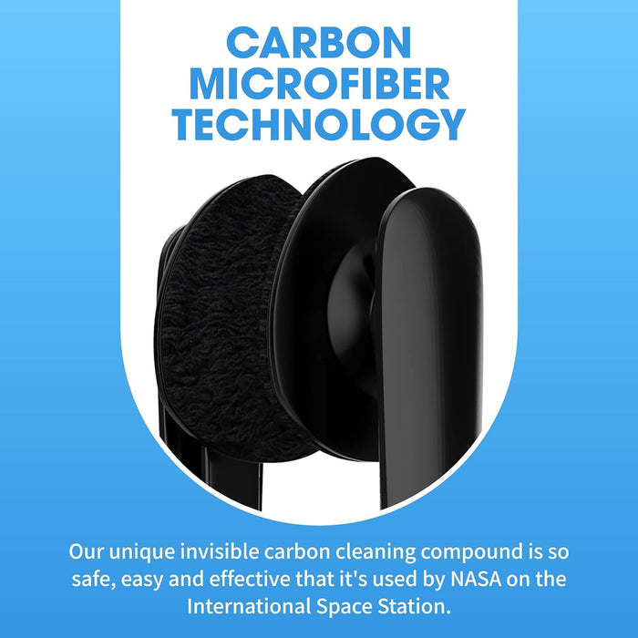 Carbonklean Glasses Cleaner - for Eyeglasses, Reading Glasses, and More - Lens Cleaner with Carbon Microfiber Tech - Injected Blue - 1 Count