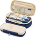 EASTHILL Big Capacity Pencil Pen Case Office College School Large Storage High Capacity Bag Pouch Holder Box Organizer Light Blue