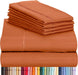 6 PC Sheet Set Sheets Deep Pockets 18" Eco Friendly Wrinkle Free Sheets Machine Washable Hotel Bedding Silky Soft - Autumn Orange Queen